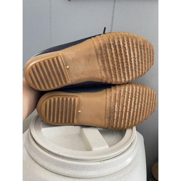 JBU Jambu Gwen weather ready fur duck slip on rain shoes Navy & Brown Women 8.5 - Picture 8 of 8